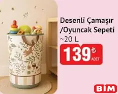 DESENLİ ÇAMAŞIR / OYUNCAK SEPETİ 20 L DESENLİ ÇAMAŞIR / OYUNCAK SEPETİ 20 L